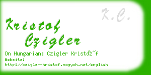 kristof czigler business card